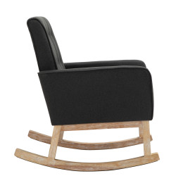 Poltrona a dondolo Dream in tessuto grigio scuro